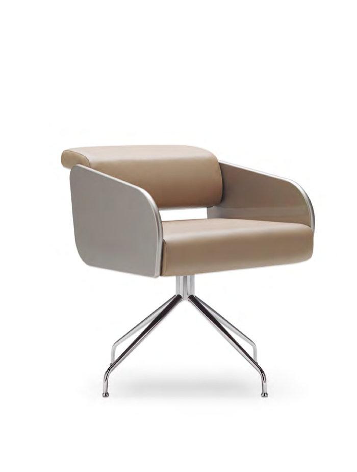 Avec Two Swivel Arm Dining / Occasional Chair by José Martínez-Medina for JMM
